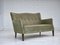 Danish Curved 2-Seater Sofa in Velour and Beech, 1960s 18