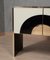 Mid-Century Style Cream and Black Glass with Brass Sideboard, Italy, 2000s 6