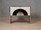 Mid-Century Style Cream and Black Glass with Brass Sideboard, Italy, 2000s 2