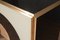 Mid-Century Style Cream and Black Glass with Brass Sideboard, Italy, 2000s 5