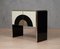 Mid-Century Style Cream and Black Glass with Brass Sideboard, Italy, 2000s 1