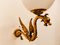 Brass Dragon Wall Light with Sphere Glass, Image 2