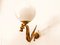 Brass Dragon Wall Light with Sphere Glass, Image 11