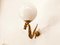 Brass Dragon Wall Light with Sphere Glass, Image 1