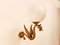 Brass Dragon Wall Light with Sphere Glass 3