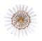 Sunburst Flush Mount in Crystal and Gilt Brass attributed to Oscar Torlasco for Stilkronen, 1970s 1