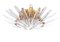 Sunburst Flush Mount in Crystal and Gilt Brass attributed to Oscar Torlasco for Stilkronen, 1970s 6