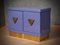 Mid-Century Trockenbar aus Violett & Messing, 1980er 11
