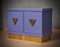 Mid-Century Violet and Brass Dry Bar, 1980s 1