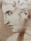 French School Artist, Attention, 6th Head, 1700s, Red Chalk on Paper, Framed 1