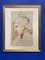French School Artist, Attention, 6th Head, 1700s, Red Chalk on Paper, Framed 2
