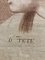 French School Artist, Attention, 6th Head, 1700s, Red Chalk on Paper, Framed 10
