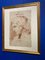 French School Artist, Attention, 6th Head, 1700s, Red Chalk on Paper, Framed 13