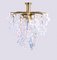 Murano Glass Flush Mount in Glass and Brass from Kalmar, 1960s 5