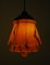Suspension Art Déco en Opaline Marbré Rose et Laiton, 1930s 9