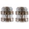 Amber Murano Glass and Chrome Wall Sconces by Carlo Nason for Mazzega, 1960s, Set of 2, Image 1