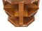 Large English Art Deco Octagonal Walnut Coffee Table with Geometric Top, 1930s 5