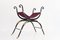 French Stool in Wrought Iron 1