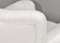 Italian Lounge Chair with Pouf in White Fabric, 1940s, Set of 2, Image 15