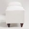 Italian Lounge Chair with Pouf in White Fabric, 1940s, Set of 2, Image 7