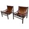 Set de Fauteuils Safari en Cuir de Buffle dans le style d'Arne Norell par Arne Norell, 1970s 1