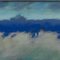 Sula Repani, Abstract Seascape, Oil Painting on Wood, 2024, Framed 3