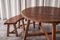 Scandinavian Cabinetmaker Table and Benches in Pine, 1940s, Set of 3 7