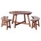 Scandinavian Cabinetmaker Table and Benches in Pine, 1940s, Set of 3 1