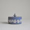 Jasperware Lidded Box with Blue and White Decor from Wedgwood, 1940s 2