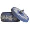 Jasperware Lidded Box with Blue and White Decor from Wedgwood, 1940s 1