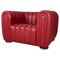 Red Leather Club 1910 Chair by Josef Hoffmann for Wittmann 1