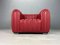 Red Leather Club 1910 Chair by Josef Hoffmann for Wittmann 2