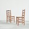 Mid-Century Oak and Rush Chairs, 1950s, Set of 6 5
