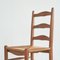 Mid-Century Oak and Rush Chairs, 1950s, Set of 6 6
