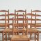 Mid-Century Oak and Rush Chairs, 1950s, Set of 6 3