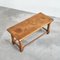 Spanish Brutalist Coffee Table in Oak, Metal and Patinated Leather, 1940s 17