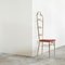 High Back Chiavari Chair in Brass and Embroidery, 1960s 4