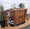 Italienischer Vintage Art Deco Barschrank aus Nussholz & Spiegelmosaik, 1940er 4
