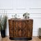 Italienischer Vintage Art Deco Barschrank aus Nussholz & Spiegelmosaik, 1940er 2
