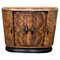 Italienischer Vintage Art Deco Barschrank aus Nussholz & Spiegelmosaik, 1940er 1