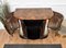 Italienischer Vintage Art Deco Barschrank aus Nussholz & Spiegelmosaik, 1940er 9