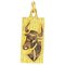 Colgante de medalla con dije del signo del zodiaco Tauro francés en oro amarillo de 18 k, años 60, Imagen 1
