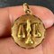 Französischer Vintage Waage Sternzeichen Sternzeichen 18 Karat Gelbgold Anhänger, 1960er 5
