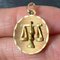 Französischer Vintage Waage Sternzeichen Sternzeichen 18 Karat Gelbgold Anhänger, 1960er 6