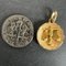 Französischer Vintage Waage Sternzeichen Sternzeichen 18 Karat Gelbgold Anhänger, 1960er 10
