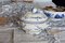 Antique Earthenware Tureen with Blue Flowers from Lunéville Keller & Guérin, Image 1
