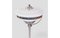 Vintage Space Age Floor Lamp in Chrome Metal and Opaline Glass, 1970s, Image 3