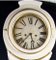 Swedish Mora Clock White Gold Paint, Early 1800s Carved Detail Antique Gustavian 2