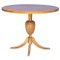 Biedermeier Swedish Round Table Tiger Stripe in Golden Birch Honey, 1890s 1