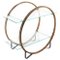 Antique Art Deco Swedish Wheel Occasional Hoop Table with Glass 2 Shelves. 1930s 1